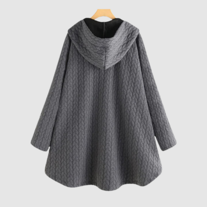 Zuzana - Cappotto trapuntato con cappuccio e bottoni