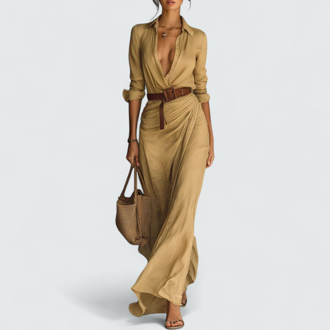 Doris | Abito Maxi a Maniche Lunghe
