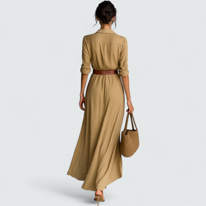 Doris | Abito Maxi a Maniche Lunghe