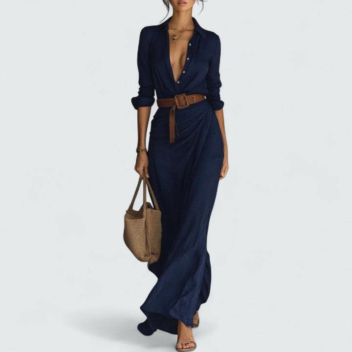 Doris | Abito Maxi a Maniche Lunghe