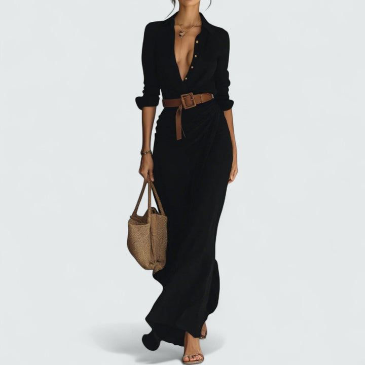 Doris | Abito Maxi a Maniche Lunghe