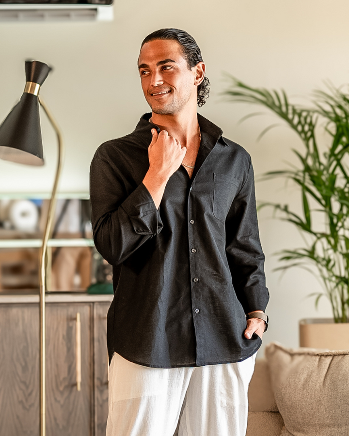 Cesare | Camicia 100% lino con vestibilità oversize