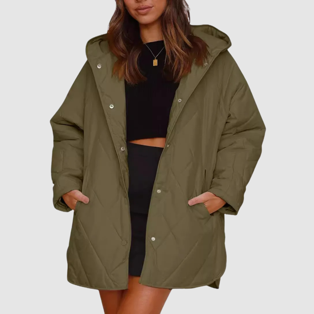 Kristýna - Cappotto invernale oversize con cappuccio