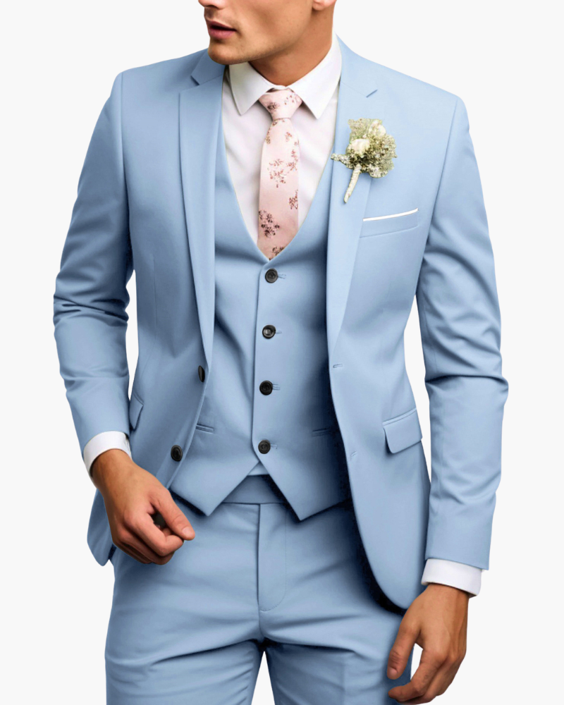 Completo 3 Pezzi Elegante | Blazer Gilet Pantaloni