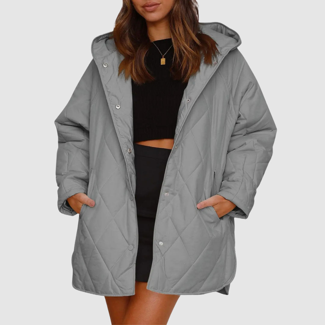 Kristýna - Cappotto invernale oversize con cappuccio