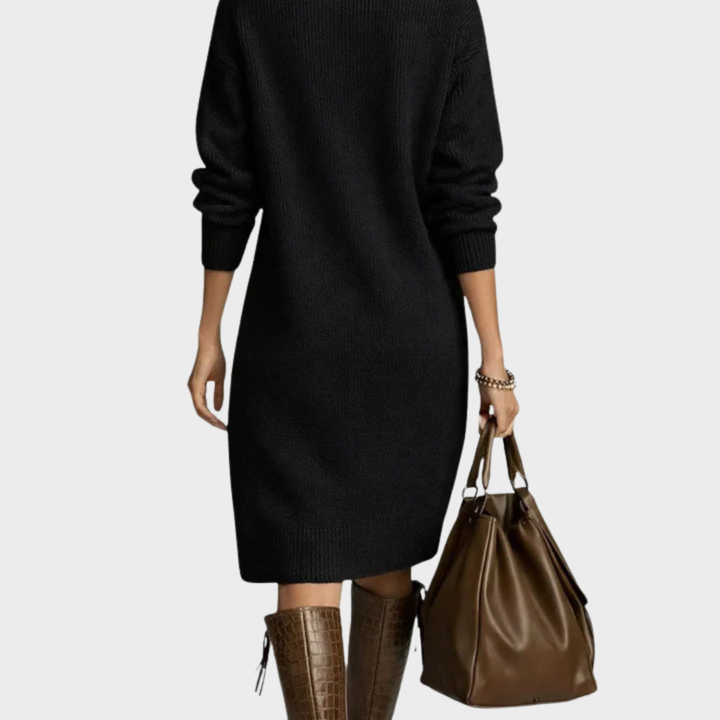 Nancy | Abito Elegante Invernale con Bottoni