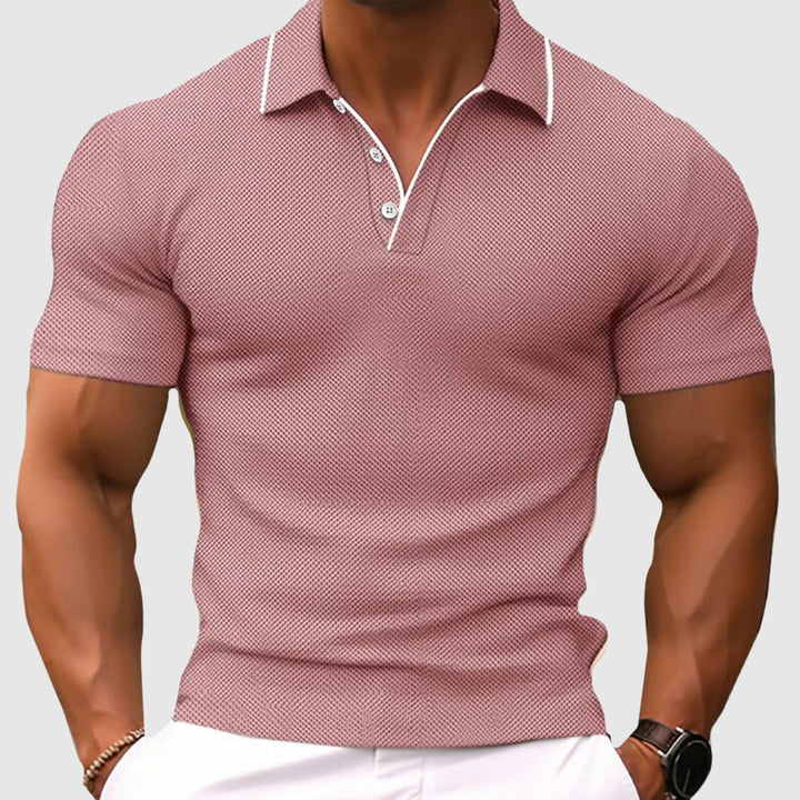 Polo in Maglia Uomo Tessuto Knit Traspirante