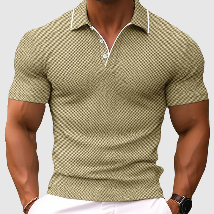 Polo in Maglia Uomo Tessuto Knit Traspirante