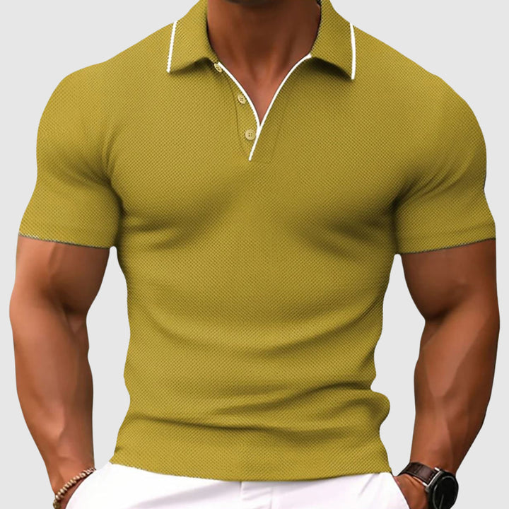 Polo in Maglia Uomo Tessuto Knit Traspirante