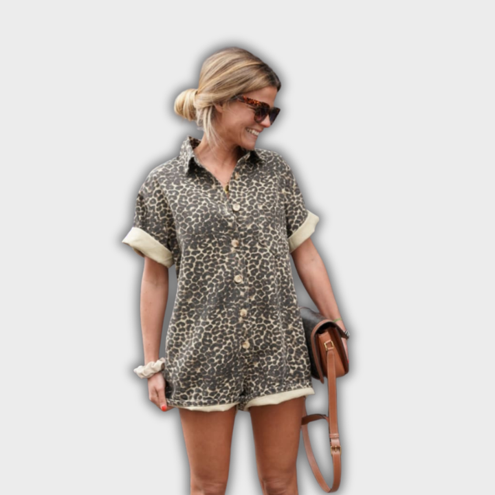 Nonette | Abito Camicia con Stampa Leopardata
