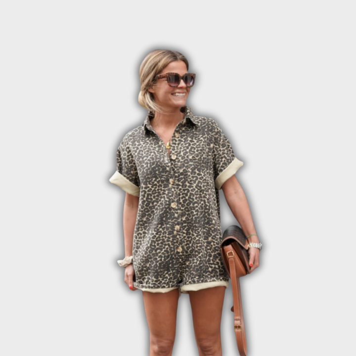 Nonette | Abito Camicia con Stampa Leopardata