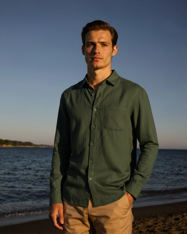 Cesare | Camicia 100% lino con vestibilità oversize
