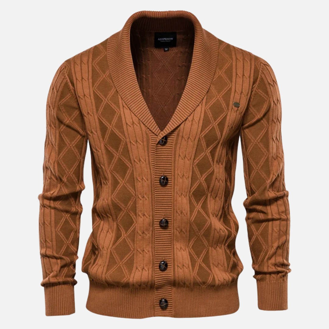 Samuele - Cardigan Argyle Mistura Suave