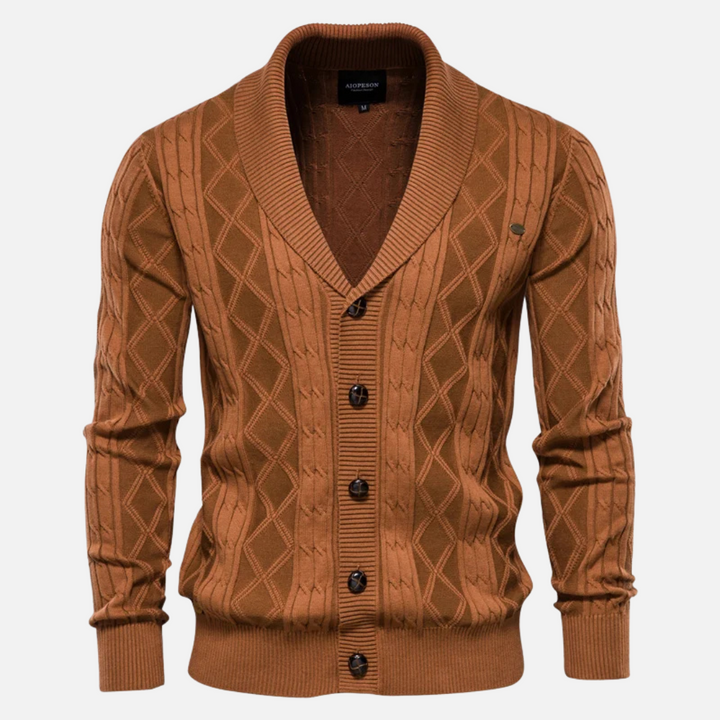 Samuele - Cardigan Argyle Mistura Suave