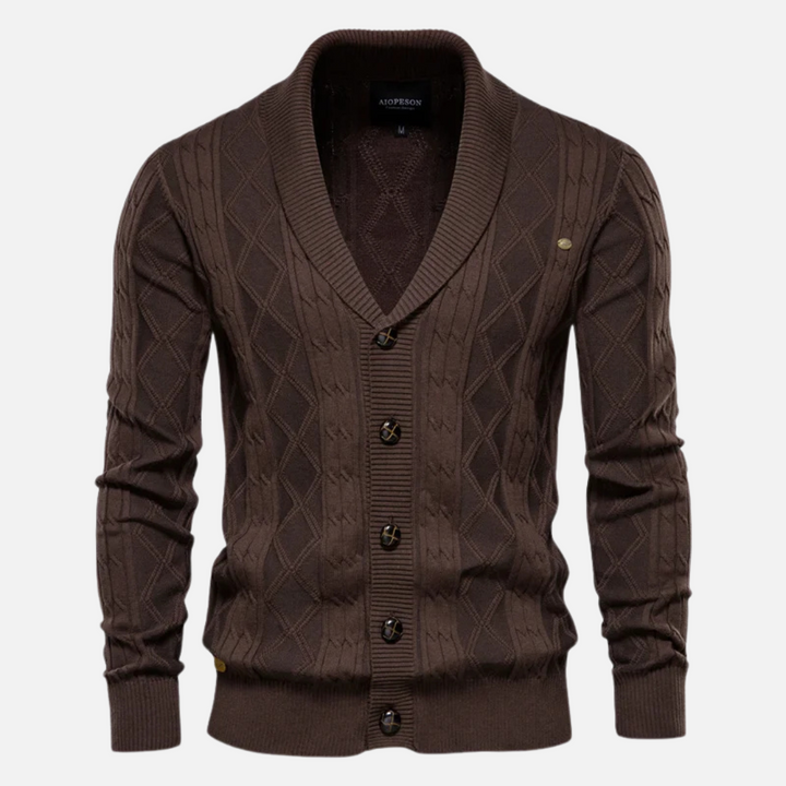 Samuele - Cardigan Argyle Mistura Suave