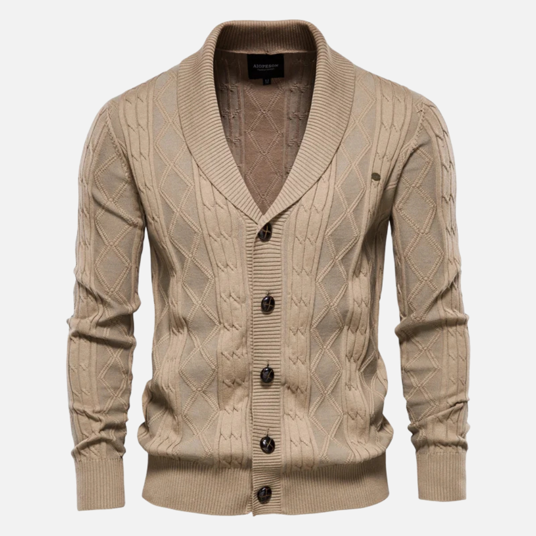 Samuele - Cardigan Argyle Mistura Suave
