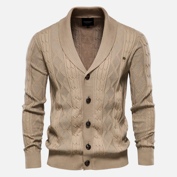 Samuele - Cardigan Argyle Mistura Suave
