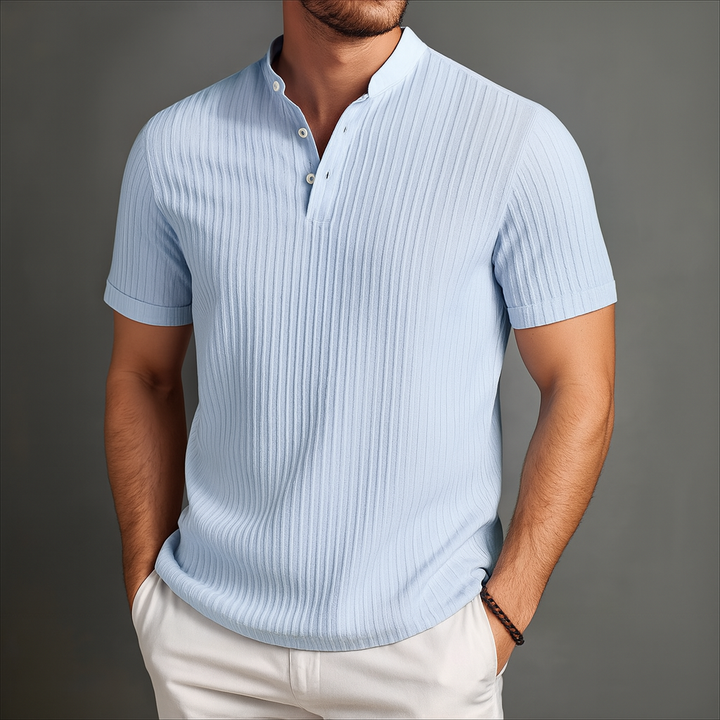 Vittorio | Camicia popover in lino con collo a V