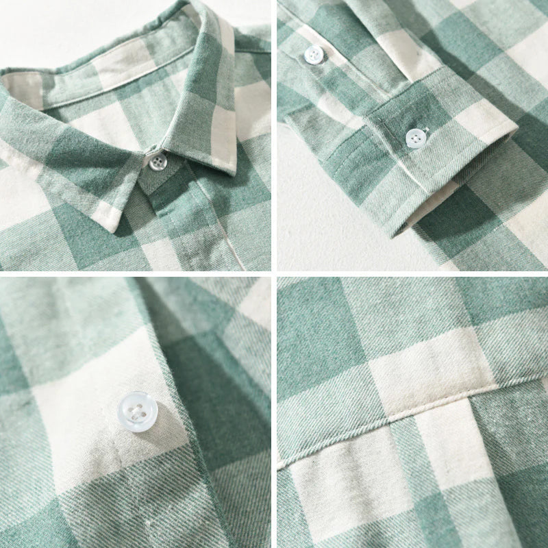 Renato | Classica camicia in cotone spazzolato a quadri