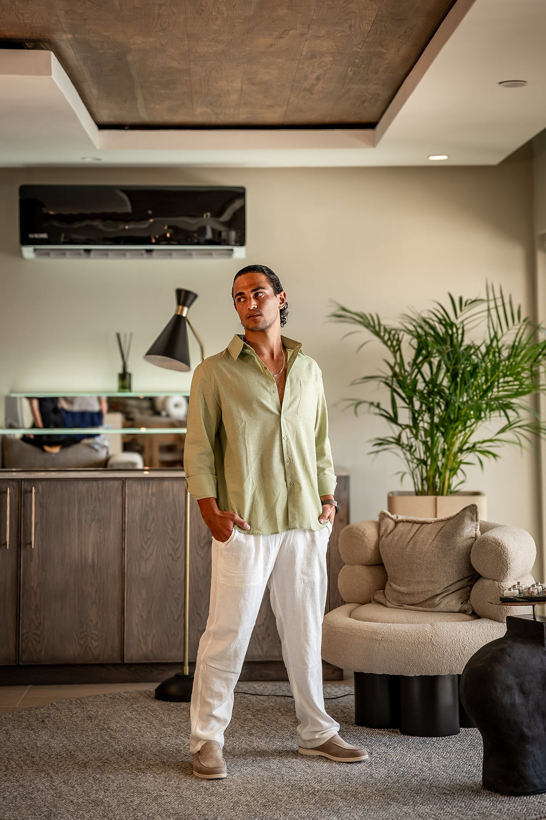 Maurizio | Completo estivo Old Money in lino a maniche lunghe
