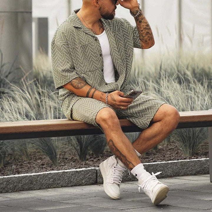 Riccardo | Classico Completo Estivo Uomo Verde Shorts