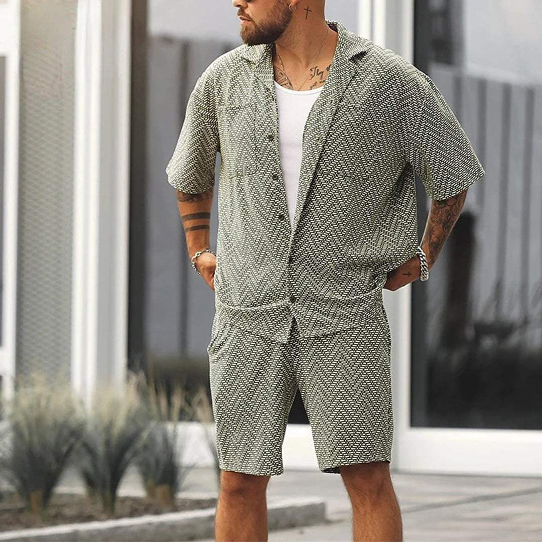 Riccardo | Classico Completo Estivo Uomo Verde Shorts