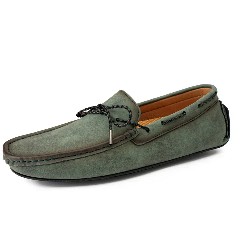 Mocassini in suede fatto a mano
