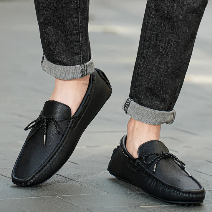 Mocassini in suede fatto a mano