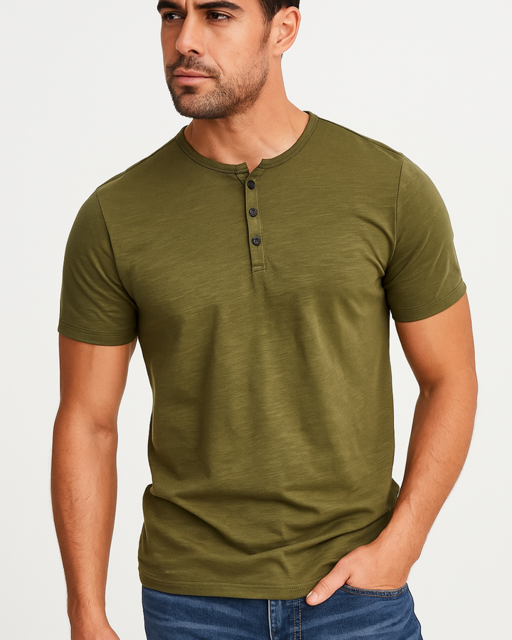 Henley - Collo con Bottoni