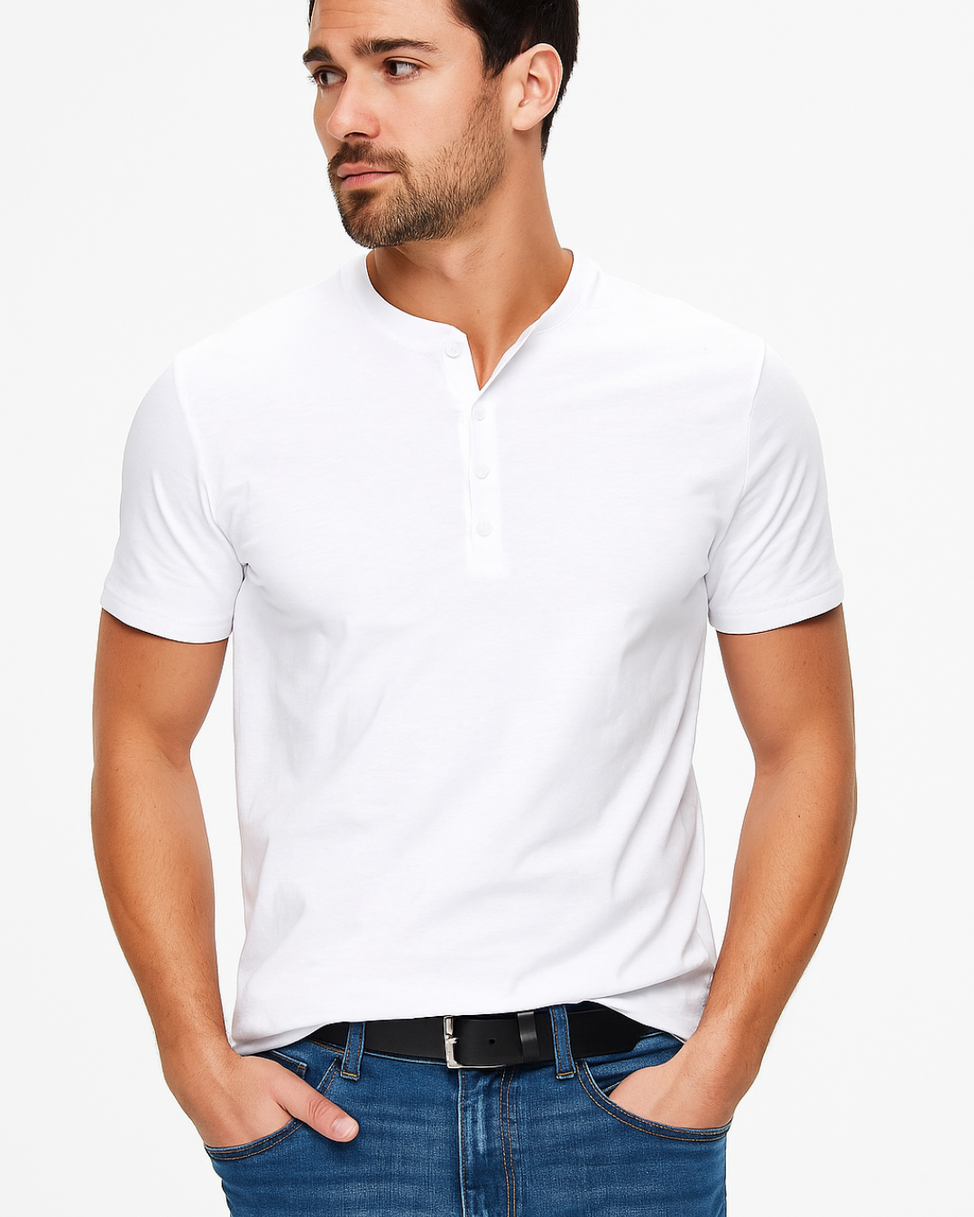 Henley - Collo con Bottoni