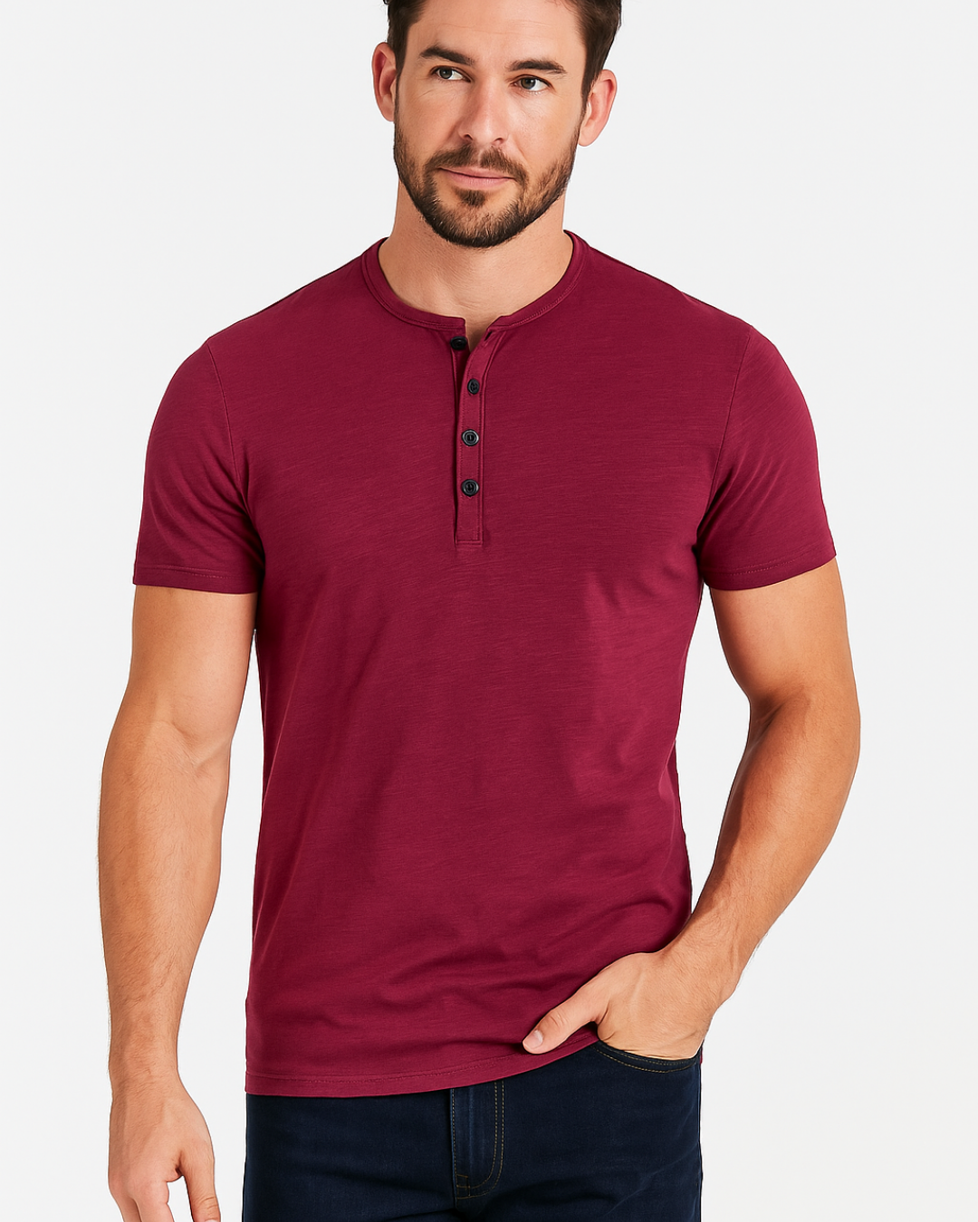 Henley - Collo con Bottoni