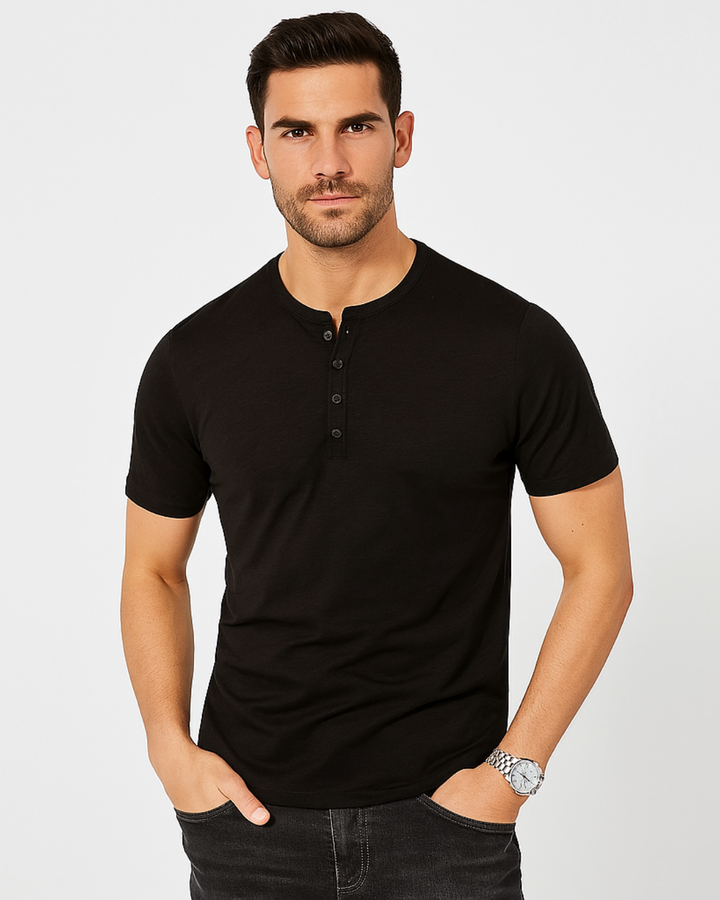 Henley - Collo con Bottoni