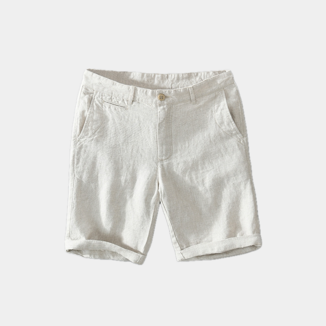 Bermuda in Lino Uomo Slim Fit Elegante Estivo
