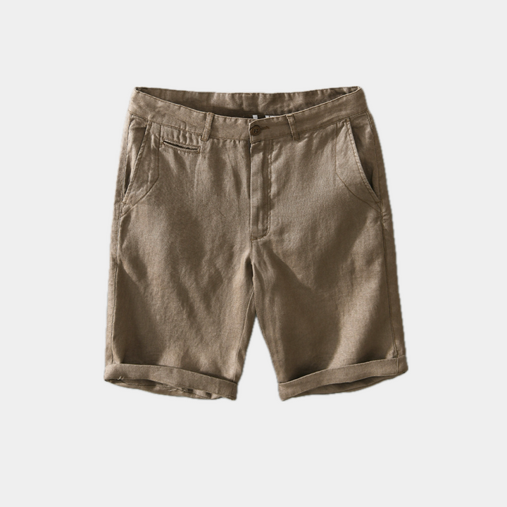 Bermuda in Lino Uomo Slim Fit Elegante Estivo