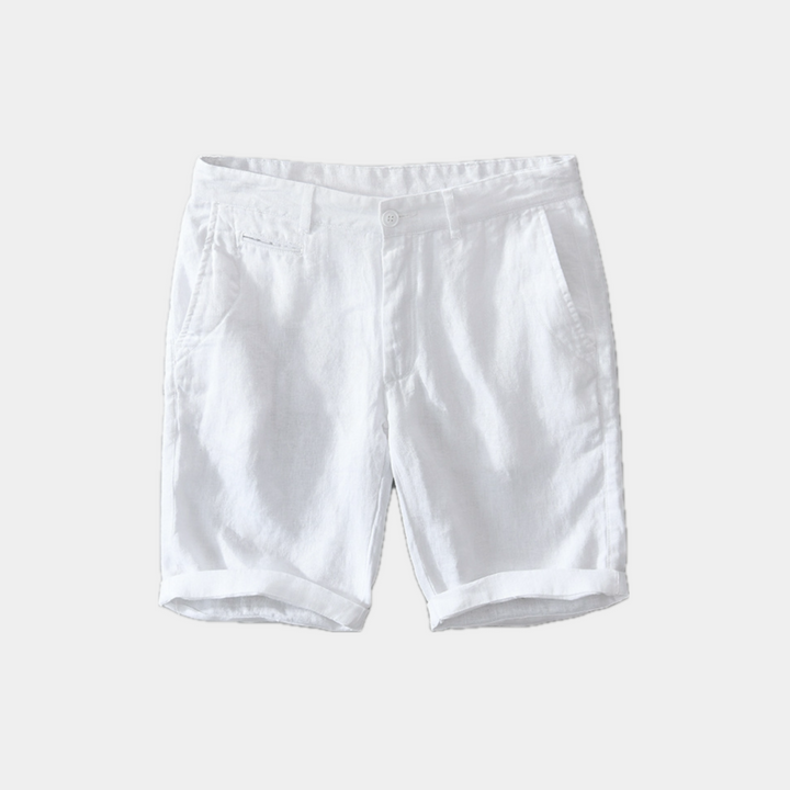Bermuda in Lino Uomo Slim Fit Elegante Estivo