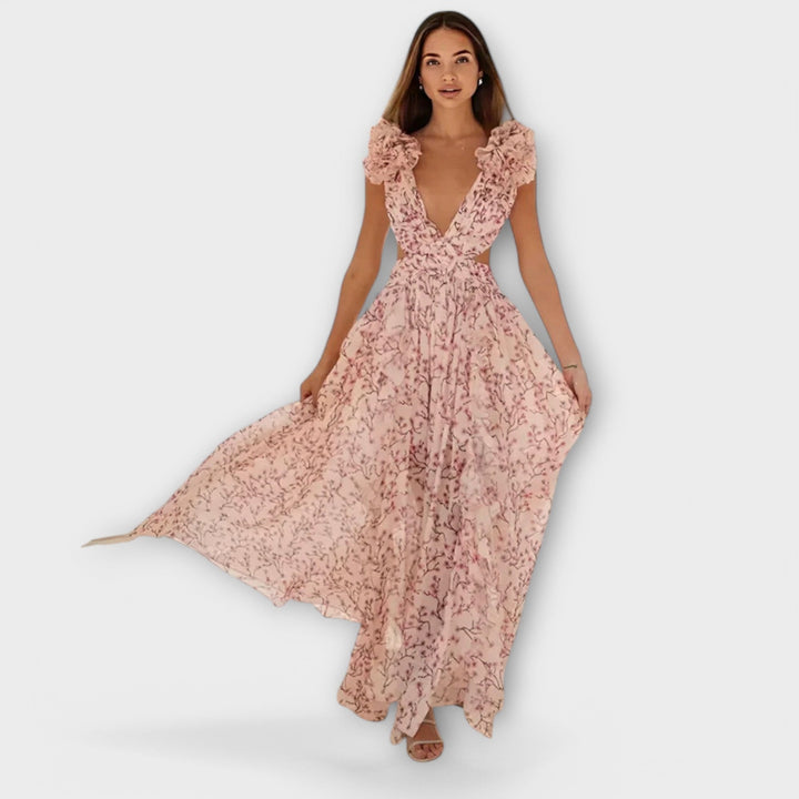 Lilou - Abito Maxi con Righe e Spacco