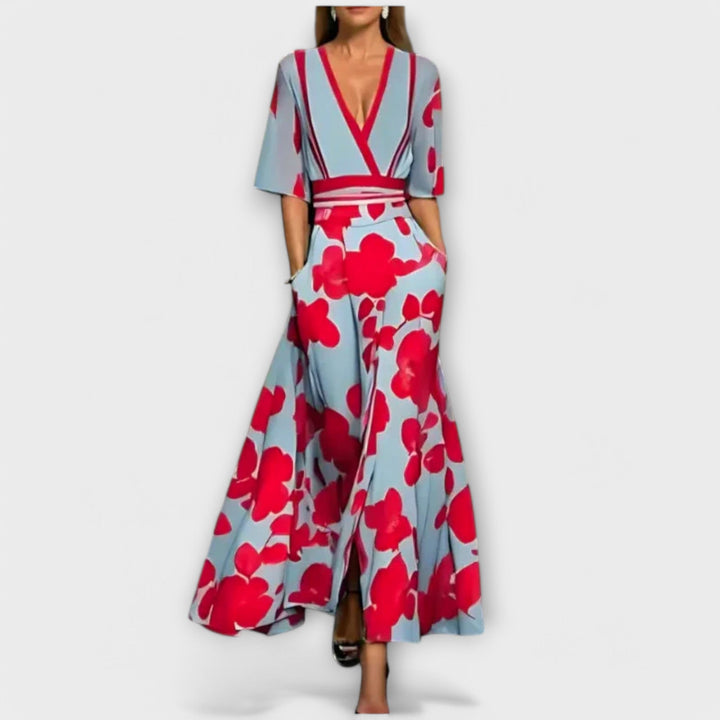 Elise - Un elegante vestito floreale aderente