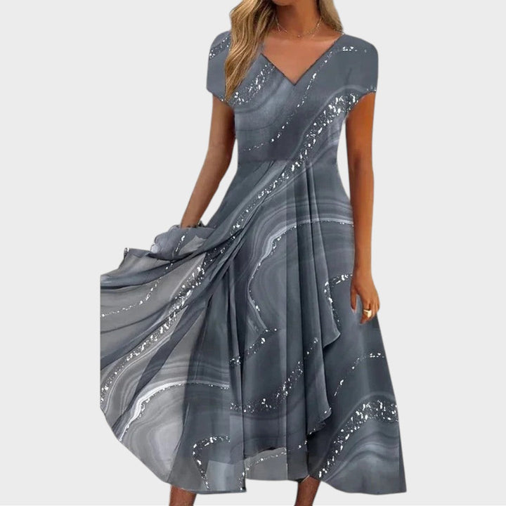 Isha | Elegante Abito Midi con Scollatura a V