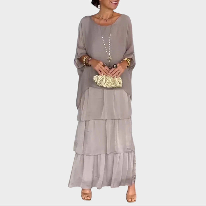 Nora | Abito Elegante in Chiffon in Stile Boho per l&