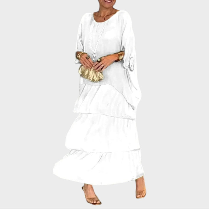Nora | Abito Elegante in Chiffon in Stile Boho per l&