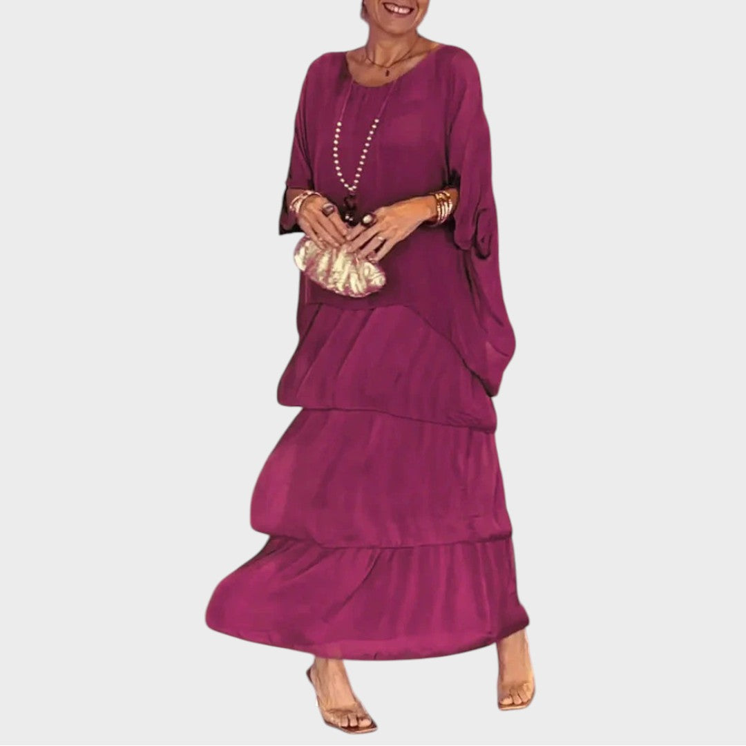 Nora | Abito Elegante in Chiffon in Stile Boho per l&