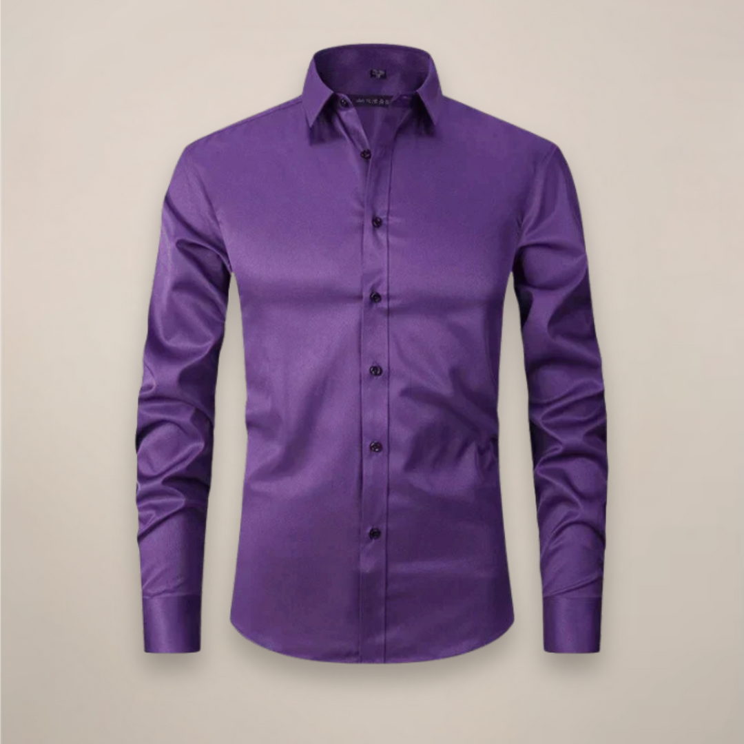Bernardo | Camicia business a maniche lunghe, senza stiratura