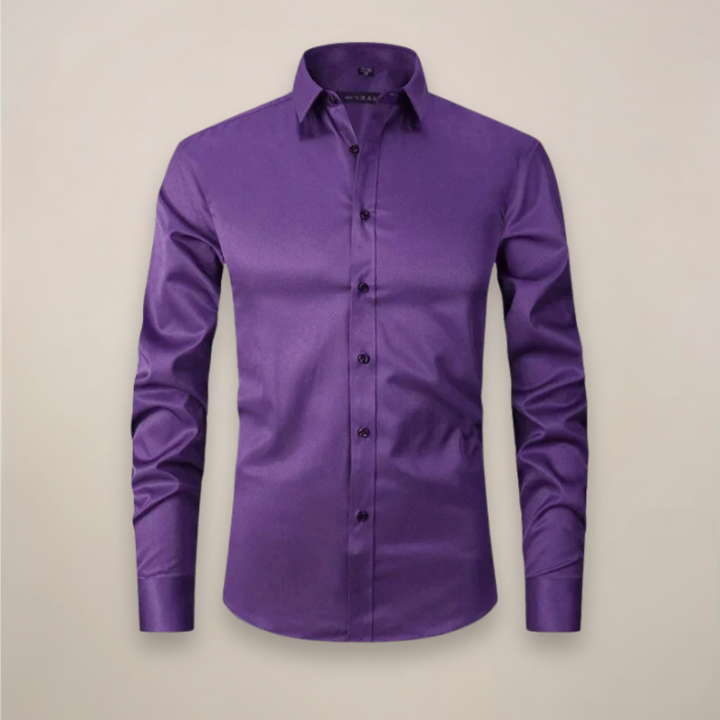Bernardo | Camicia business a maniche lunghe, senza stiratura