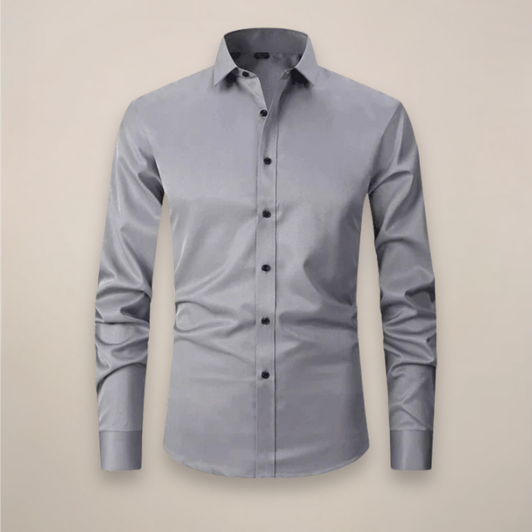 Bernardo | Camicia business a maniche lunghe, senza stiratura