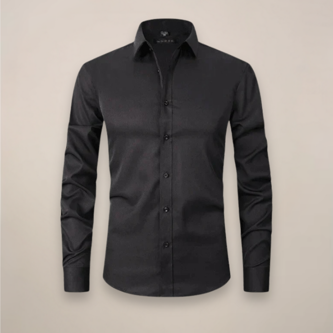 Bernardo | Camicia business a maniche lunghe, senza stiratura