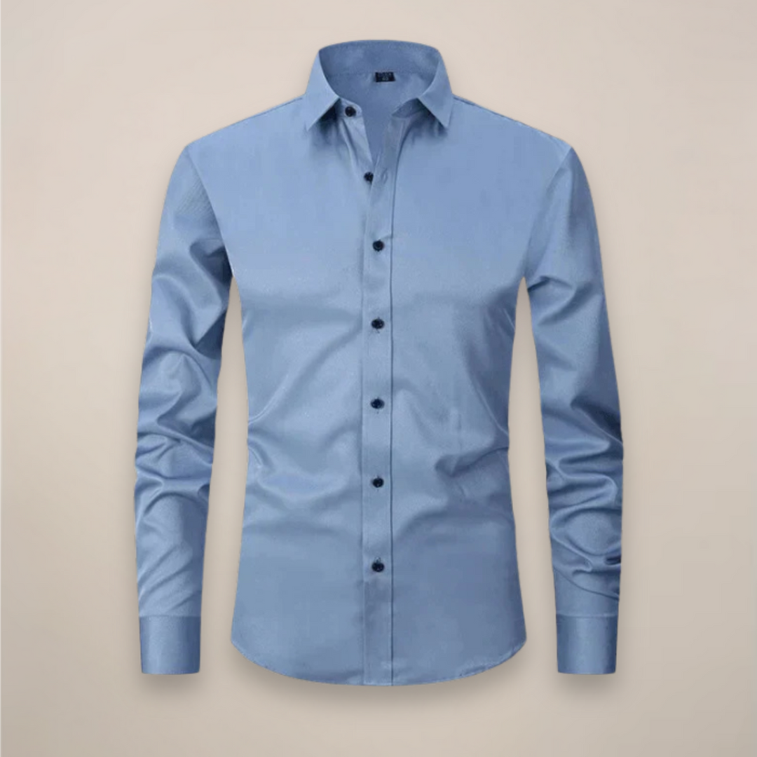 Bernardo | Camicia business a maniche lunghe, senza stiratura