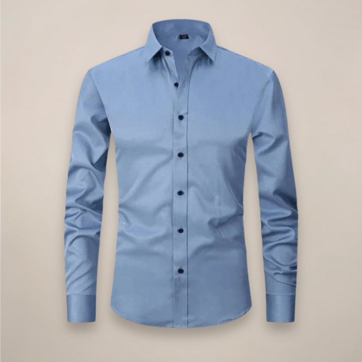Bernardo | Camicia business a maniche lunghe, senza stiratura