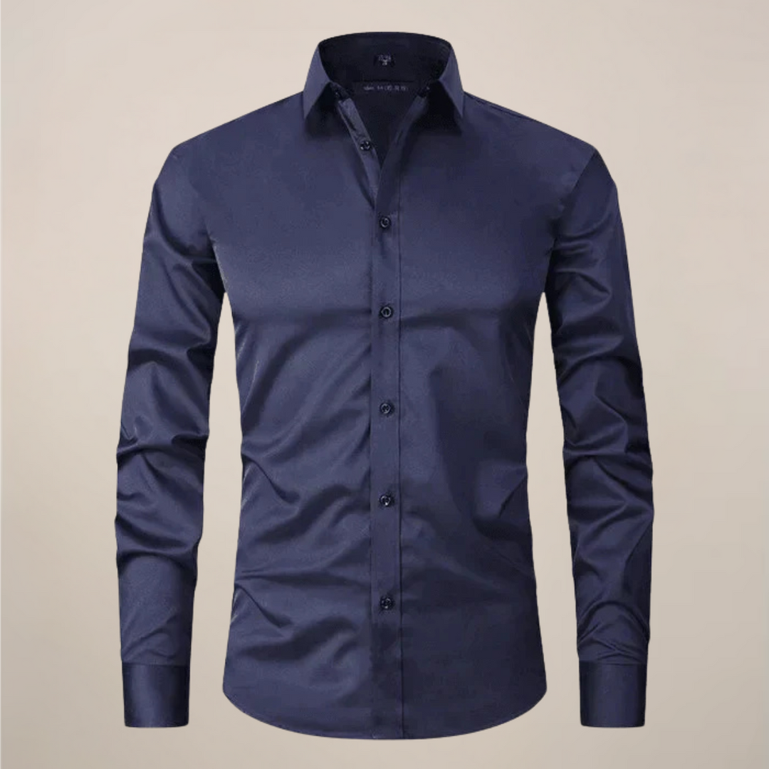 Bernardo | Camicia business a maniche lunghe, senza stiratura