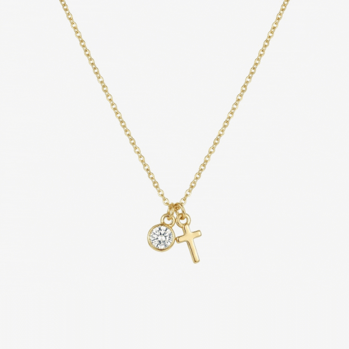 Serafina™ - Collana a Croce con Pietra Nascosta