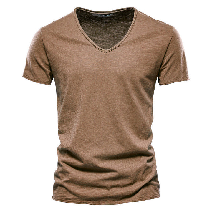 Alessandro - T-shirt elegante uomo cotone scollo v
